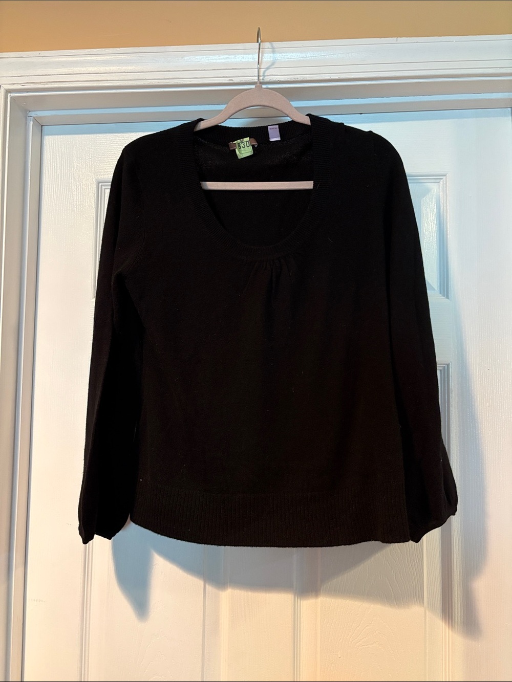 Cullen Cashmere Black Scoop Neck Sweater